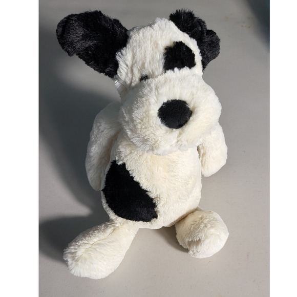Jellycat Other - Jellycat Bashful Cream White Black Puppy Dog Plush 12"Stuffed Animal Plush Toy